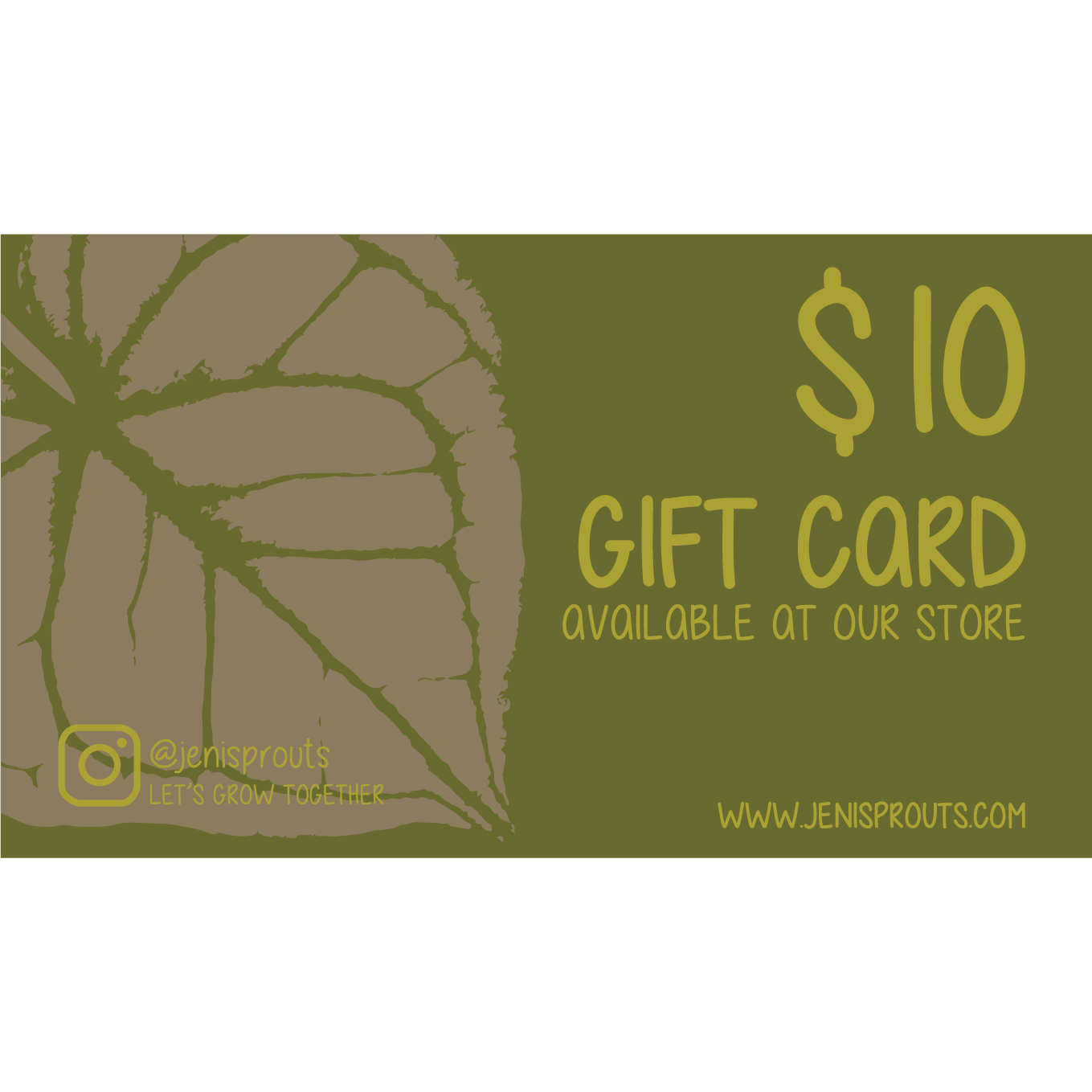 Jenisprouts' Gift Cards